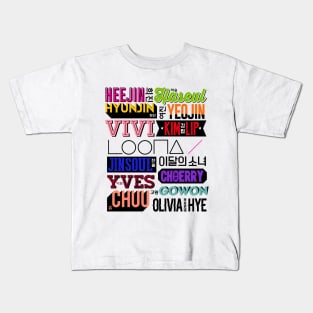 LOONA FONT COLLAGE Kids T-Shirt